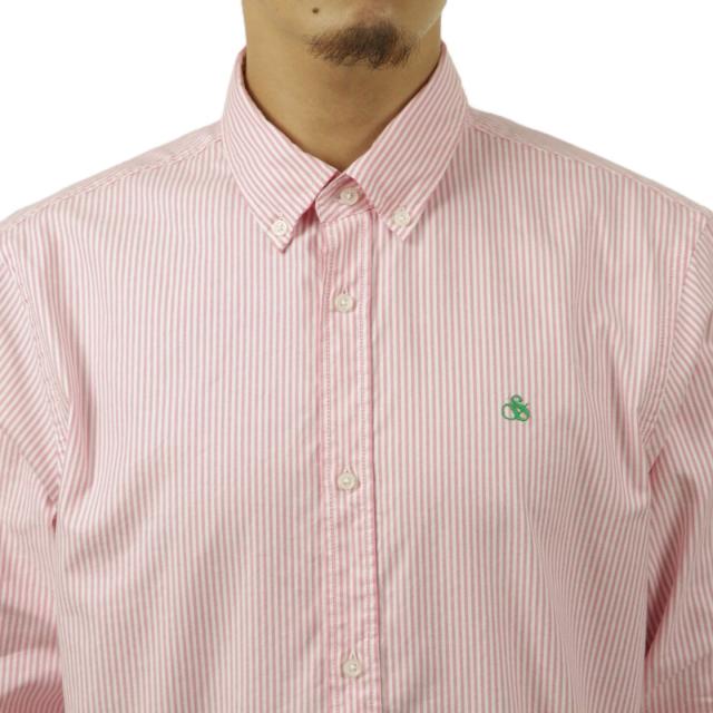 スコッチアンドソーダ メンズ 長袖シャツ 正規販売店 SCOTCH＆SODA ボタンダウン ストライプ ロゴ ESSENTIAL OXFORD STRIPE SHIRT 175696 7016 11403 19 TROPICAL PINK WHITE STRIPE 父の日 プレゼント ラッピング_3