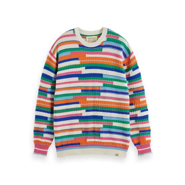 スコッチアンドソーダ メンズ セーター 正規販売店 SCOTCH＆SODA クルーネック プルオーバー ニット MULTICOLOR STRIPED PULLOVER SWEATER 175725 6053 15401 90 MULTI STRIPE_2