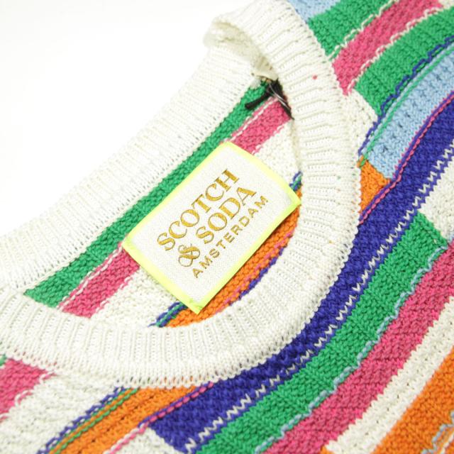 スコッチアンドソーダ メンズ セーター 正規販売店 SCOTCH＆SODA クルーネック プルオーバー ニット MULTICOLOR STRIPED PULLOVER SWEATER 175725 6053 15401 90 MULTI STRIPE_7