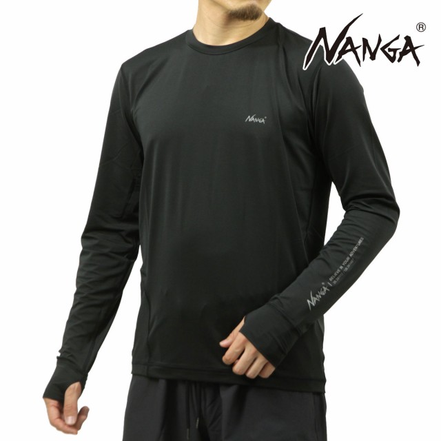 ナンガ メンズ ラッシュガード 正規販売店 NANGA クルーネック 長袖 Tシャツ LONG SLEEVE RASH GUARD TEE BLK NW2221-1G506 BLACK