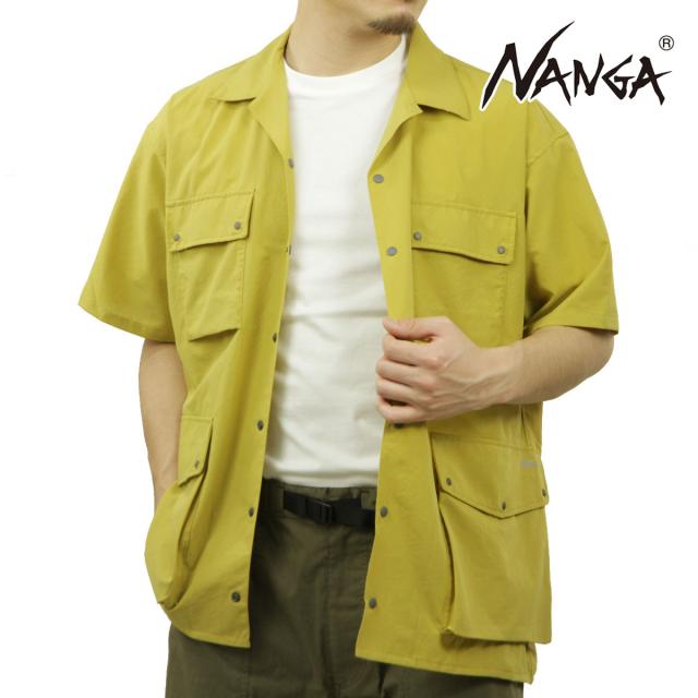ナンガ メンズ 半袖シャツ 正規販売店 NANGA ワークシャツ AIR CLOTH UTILITY PK SHORT SLEEVE SHIRT MUSTARD NW クリスマス プレゼント ラッピング