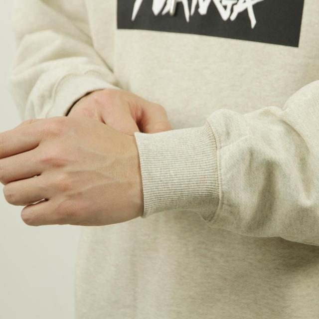 ナンガ メンズ パーカー 正規販売店 NANGA ロゴ プルオーバー フーディー ECO HYBRID BOX LOGO SWEAT HOODIE OATMEAL×PINK NW2311-1F202 OATMEAL×PINK_4