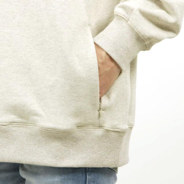 ナンガ メンズ パーカー 正規販売店 NANGA ロゴ プルオーバー フーディー ECO HYBRID BOX LOGO SWEAT HOODIE OATMEAL×PINK NW2311-1F202 OATMEAL×PINK_5