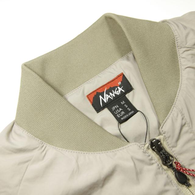 ナンガ メンズ ブルゾン 正規販売店 NANGA アウター ジャケット MA-1 SOFT DOWN VARSITY BLOUSON BEG N2500-0J001A BEIGE_6