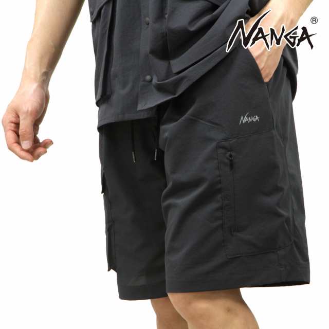 ナンガ メンズ ショートパンツ 正規販売店 NANGA ボトムス カーゴパンツ ハーフパンツ AIR CLOTH UTILITY PK CARGO SHORT PANTS BLK NW24