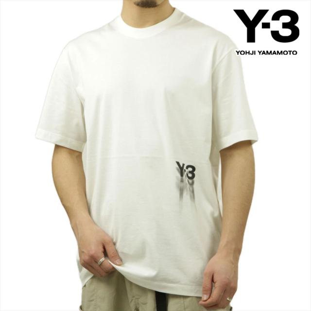 ワイスリー メンズ 半袖Tシャツ 正規品 Y-3 クルーネック コットン ロゴ GFX SS TEE IZ3123 OFF WHITE クリスマス プレゼント ラッピング
