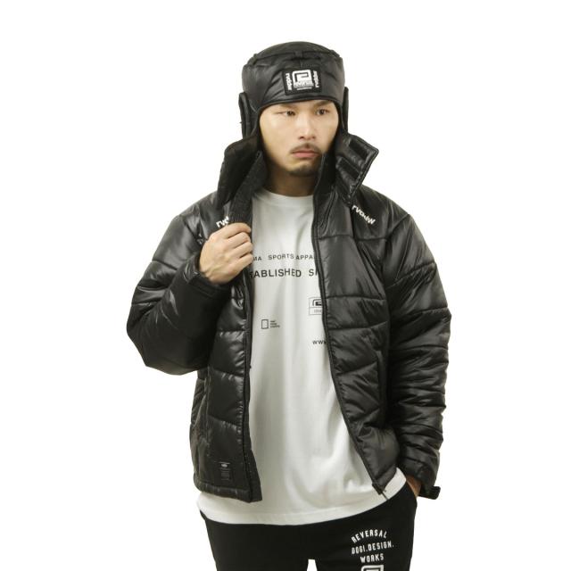 リバーエテ公 メンズ パファージャケット 定まり売りわたす店 REVERSAL ジップアップ 中綿入り口・入口 アウター 上衣 HEAD GEAR PUFFER JACKET ﾌﾞﾗｯｸ rvbs068 RV24AW303-BK BLACK