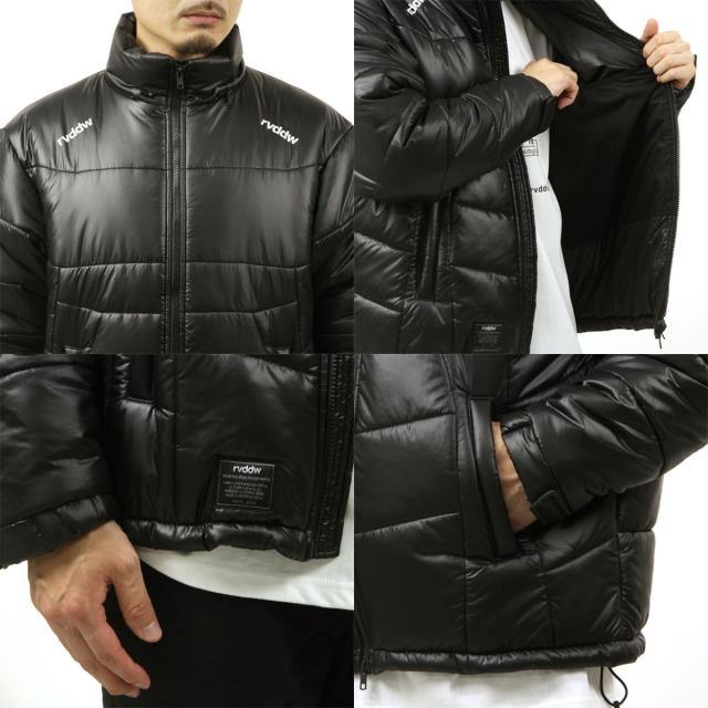 リバーエテ公 メンズ パファージャケット 定まり売りわたす店 REVERSAL ジップアップ 中綿入り口・入口 アウター 上衣 HEAD GEAR PUFFER JACKET ﾌﾞﾗｯｸ rvbs068 RV24AW303-BK BLACK