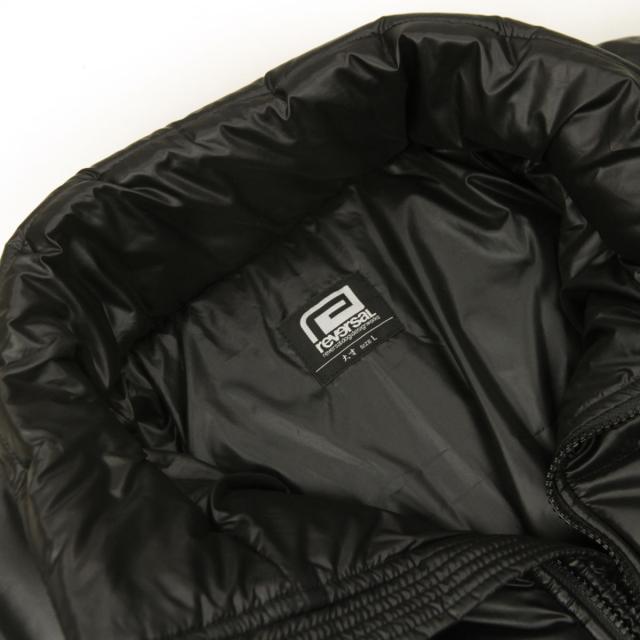 リバーエテ公 メンズ パファージャケット 定まり売りわたす店 REVERSAL ジップアップ 中綿入り口・入口 アウター 上衣 HEAD GEAR PUFFER JACKET ﾌﾞﾗｯｸ rvbs068 RV24AW303-BK BLACK