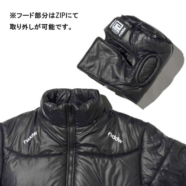 リバーエテ公 メンズ パファージャケット 定まり売りわたす店 REVERSAL ジップアップ 中綿入り口・入口 アウター 上衣 HEAD GEAR PUFFER JACKET ﾌﾞﾗｯｸ rvbs068 RV24AW303-BK BLACK