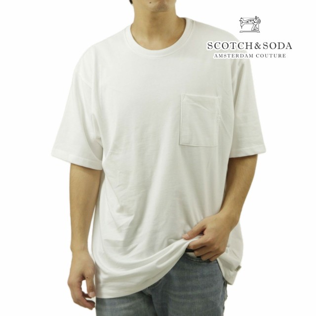 スコッチアンドソーダ メンズ 半袖Tシャツ 正規販売店 SCOTCH＆SODA クルーネック ポケT CORE 3 CROSSES LOOSE FIT POC T-SHIRT 179193 1