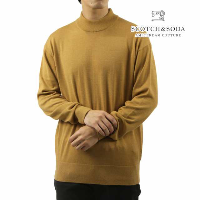 スコッチアンドソーダ メンズ セーター 正規販売店 SCOTCH＆SODA モックネック 長袖 ニット CORE DROPPED SHOULDER MOCK NECK PULLOVER S