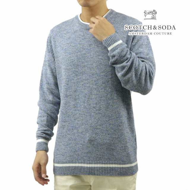 スコッチアンドソーダ メンズ セーター 正規販売店 SCOTCH＆SODA クルーネック 長袖 ニット REGULAR CREW NECK COTTON BLEND SWEATER D 1