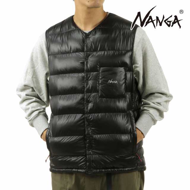 ナンガ メンズ ダウンベスト 正規販売店 NANGA インナーダウン INNER DOWN VEST ND2441-1A900 BLK BLACK