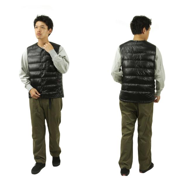 ナンガ メンズ ダウンベスト 正規販売店 NANGA インナーダウン INNER DOWN VEST ND2441-1A900 BLK BLACK
