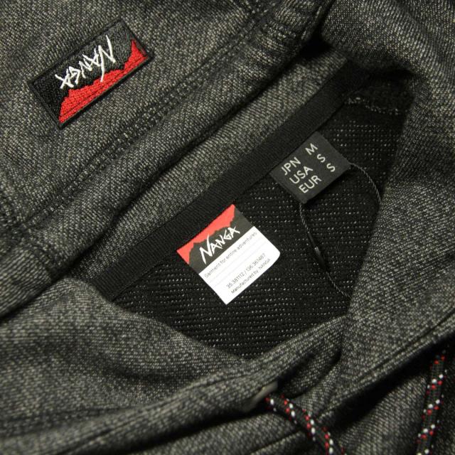 ナンガ メンズ パーカー 正規販売店 NANGA ロゴ プルオーバー フーディー ECO HYBRID BOX LOGO SWEAT HOODIE NW2441-1F002 BLK BLACK_7