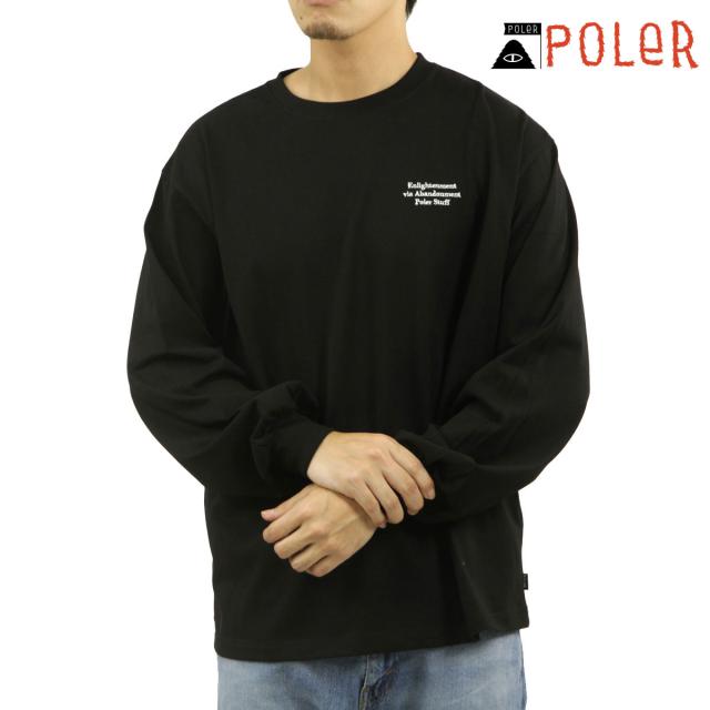 ポーラー メンズ 長袖Tシャツ 正規販売店 POLER クルーネック ロンT ENLIGHTENMENT RELAX FIT L/S TEE D 243MCV0086-BLK BLACKの通販は
