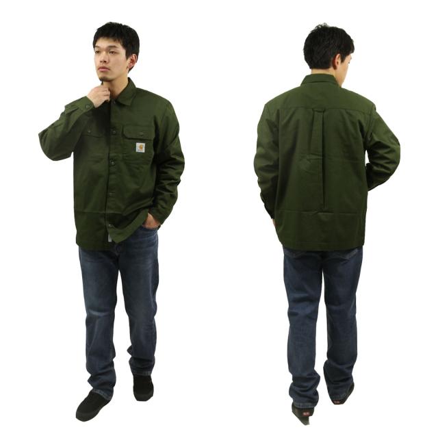 カーハート メンズ ワークシャツ 正規品 CARHARTT WIP ボタンダウン 長袖シャツ LONG SLEEVE CRAFT SHIRT OFFICE GREEN I033814 666XX_8