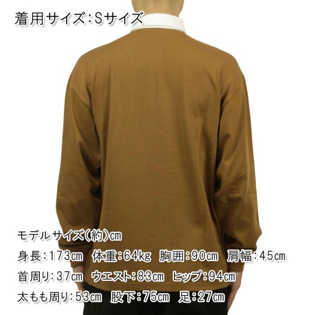 カーハート メンズ ラガーシャツ 正規品 CARHARTT WIP 長袖シャツ コットン LONG SLEEVE BROWN DUCKS RUGBY SHIRT HAMILTON BROWN / WHITE I033832 2IQXX_1