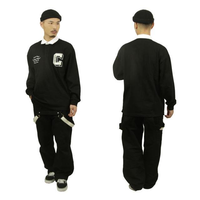 カーハート メンズ ラガーシャツ 正規品 CARHARTT WIP 長袖シャツ コットン LONG SLEEVE BROWN DUCKS RUGBY SHIRT BLACK / WHITE I033832 0D2XX_8