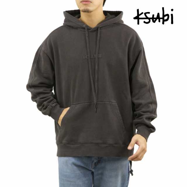 スビ メンズ パーカー 正規販売店 Ksubi プルオーバー フーディー INVERTED BIGGIE HOODIE FADED BLACK MFA24FL009 BLACK