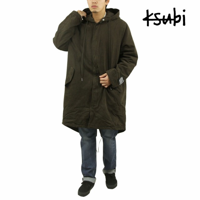 スビ メンズ モッズコート 正規販売店 Ksubi アウター ジップアップ コート ジャケット RANGER PARKA DARK KHAKI MFA24JK004 GREEN