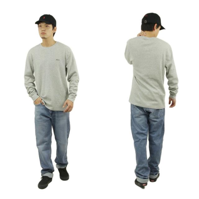 ポロ ラルフローレン メンズ 長袖Tシャツ 正規品 POLO RALPH LAUREN サーマルTシャツ ワッフル生地 ロンT FOLDED WAFFLE LONG SLEEVE CREE TEE T-SHIRT PWLC2 CHARCOAL HEATHER / NEVIS LOGO 父の日 プレゼント ラッピング_8