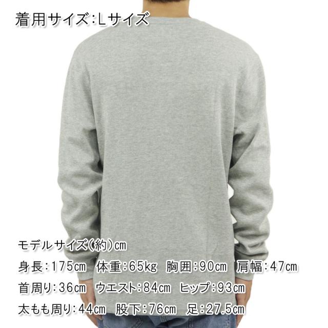 ポロ ラルフローレン メンズ 長袖Tシャツ 正規品 POLO RALPH LAUREN サーマルTシャツ ワッフル生地 ロンT FOLDED WAFFLE LONG SLEEVE CREE TEE T-SHIRT PWLC2 CHARCOAL HEATHER / NEVIS LOGO 父の日 プレゼント ラッピング_1