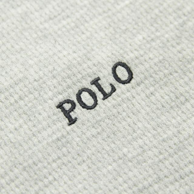 ポロ ラルフローレン メンズ 長袖Tシャツ 正規品 POLO RALPH LAUREN サーマルTシャツ ワッフル生地 ロンT FOLDED WAFFLE LONG SLEEVE CREE TEE T-SHIRT PWLC2 CHARCOAL HEATHER / NEVIS LOGO 父の日 プレゼント ラッピング_5