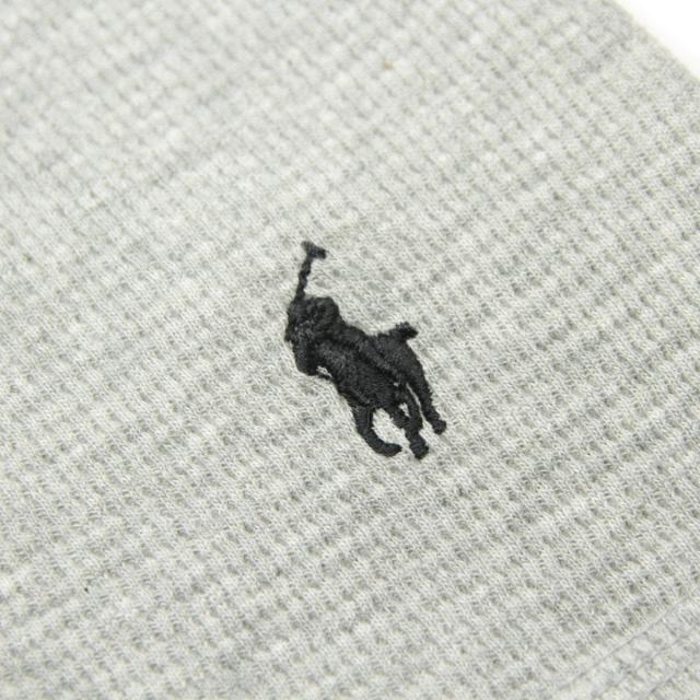 ポロ ラルフローレン メンズ 長袖Tシャツ 正規品 POLO RALPH LAUREN サーマルTシャツ ワッフル生地 ロンT FOLDED WAFFLE LONG SLEEVE CREE TEE T-SHIRT PWLC2 CHARCOAL HEATHER / NEVIS LOGO 父の日 プレゼント ラッピング_6