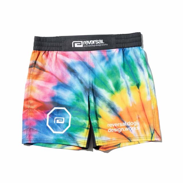 リバーサル メンズ ショートパンツ 正規販売店 REVERSAL タイダイ ファイトパンツ TIE DYE FIGHT SHORTS ﾀｲﾀﾞｲ rv25ss601-MX RED-BLUE-YELLOW_2