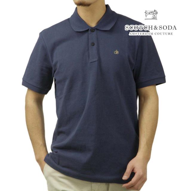 スコッチアンドソーダ メンズ ポロシャツ 正規販売店 SCOTCH&SODA ロゴ コットン SEASONAL CORE COTTON POLO SHI クリスマス プレゼント ラッピング