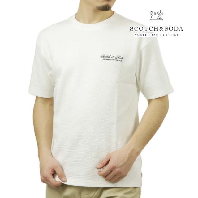 スコッチアンドソーダ メンズ 半袖Tシャツ 正規販売店 SCOTCH&SODA クルーネック ワッフル WAFFLE RELAXED FIT T クリスマス プレゼント ラッピング