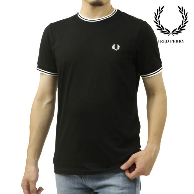 フレッドペリー メンズ 半袖Tシャツ 正規販売店 FRED PERRY クルーネック ワンポイント ロゴ TWIN TIPPED SHORT  クリスマス プレゼント ラッピング
