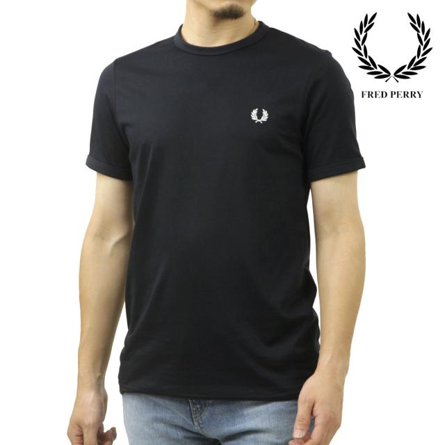フレッドペリー メンズ 半袖Tシャツ 正規販売店 FRED PERRY クルーネック ワンポイント ロゴ RINGER SHORT SLEEV クリスマス プレゼント ラッピング