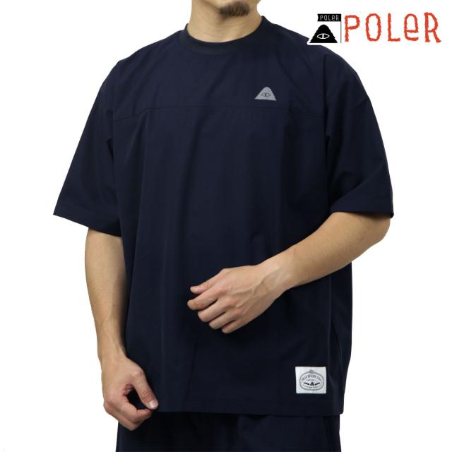 ポーラー メンズ 半袖Tシャツ 正規販売店 POLER クルーネック ドライTシャツ RELOP 2 DRY TEE DC NAVY MCV0038 父の日 プレゼント ラッピング