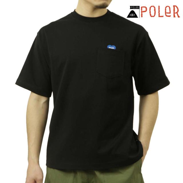 ポーラー メンズ 半袖Tシャツ 正規販売店 POLER クルーネック ポケT FURRY HEART RELAX FIT SHORT SLEEVE POCKET TEE DC 251MCV0077-BLK BLACK