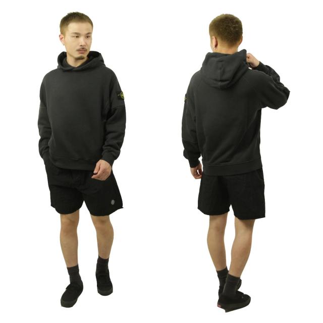 ストーンアイランド メンズ パーカー 正規品 STONE ISLAND フーディー STONE ISLAND K1S15 6100033 S0045 V0129 BLACK_8