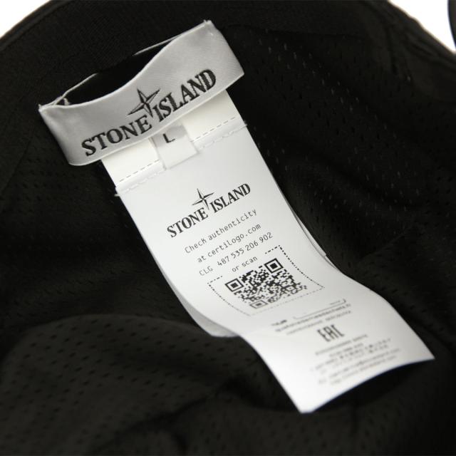 ストーンアイランド メンズ レディース キャップ 正規品 STONE ISLAND ナイロン ロゴ 帽子 STONE ISLAND NYLON METAL IN ECONYL CAP K1S15 9100995 S0076 V0029 BLACK_6