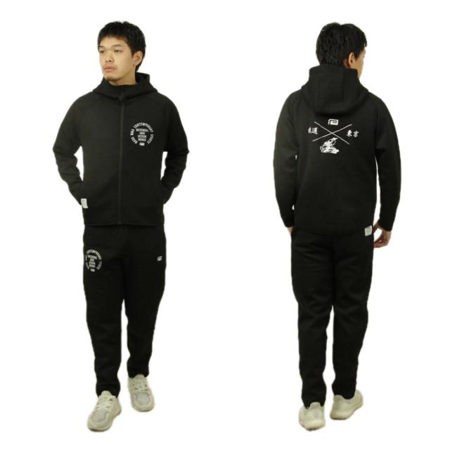リバーサル メンズ セットアップ 正規販売店 REVERSAL ドライ パーカー スウェットパンツ MMA DRY SWEAT ZIP PARKA & SWEAT PANTS 黒 rv25aw203 rv25aw409 BLACK_8
