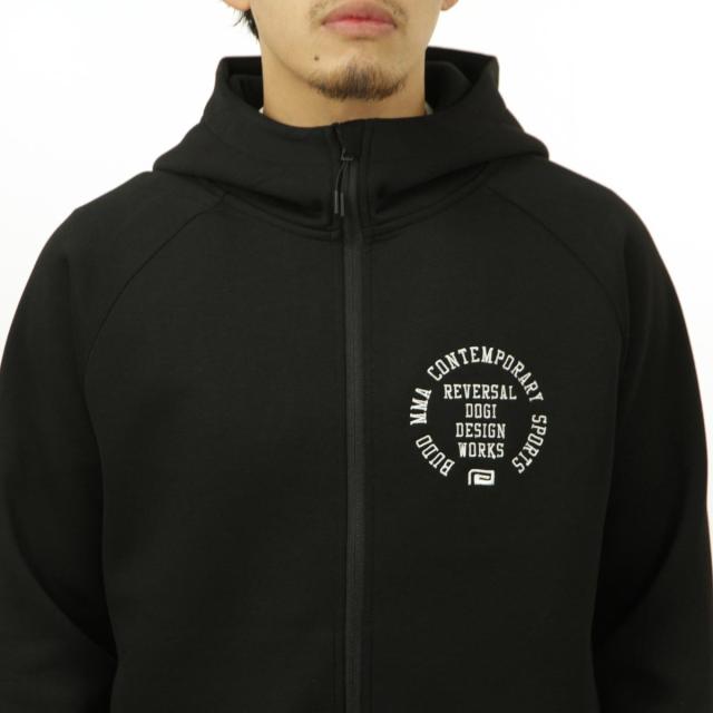 リバーサル メンズ セットアップ 正規販売店 REVERSAL ドライ パーカー スウェットパンツ MMA DRY SWEAT ZIP PARKA & SWEAT PANTS 黒 rv25aw203 rv25aw409 BLACK_3