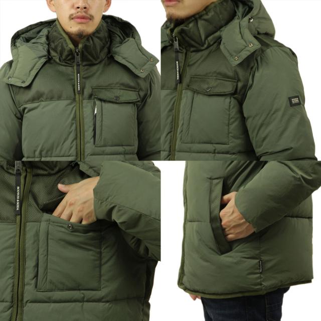 スコッチアンドソーダ メンズ パファージャケット 定まり売りわたす店 SCOTCH＆SODA ジップアップ アウター HOODED PUFFER JACKET 181109 250 41102 THYME (OLIVE)