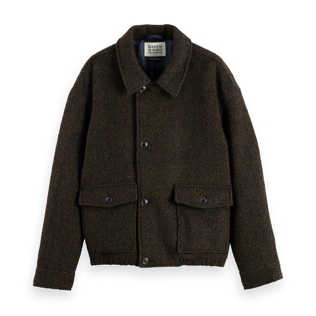 スコッチアンドソーダ メンズ コート 正規販売店 SCOTCH＆SODA ボタンダウン ウール アウター SHORT WOOL COAT 1 クリスマス プレゼント ラッピング スコッチアンドソーダ メンズ コート 正規販売店 SCOTCH＆SODA ボタン