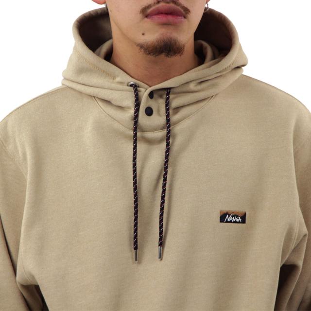 ナンガ メンズ パーカー 正規販売店 NANGA プルオーバー フーディー ロゴ ECO HYBRID MINI BOX LOGO EMBROIDERY SWEAT HOODIE BEG BEIGE NW2441-1F014_2