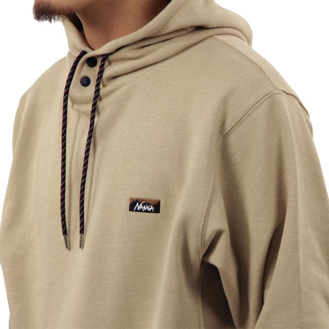 ナンガ メンズ パーカー 正規販売店 NANGA プルオーバー フーディー ロゴ ECO HYBRID MINI BOX LOGO EMBROIDERY SWEAT HOODIE BEG BEIGE NW2441-1F014_3