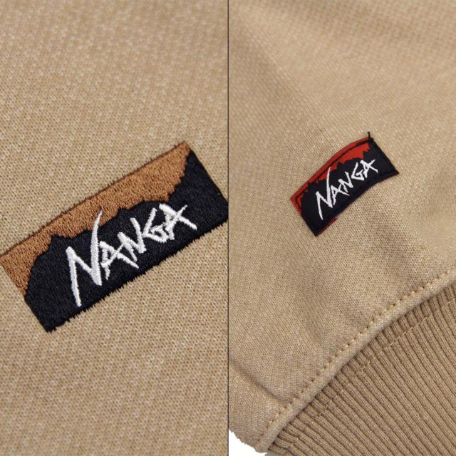 ナンガ メンズ パーカー 正規販売店 NANGA プルオーバー フーディー ロゴ ECO HYBRID MINI BOX LOGO EMBROIDERY SWEAT HOODIE BEG BEIGE NW2441-1F014_7