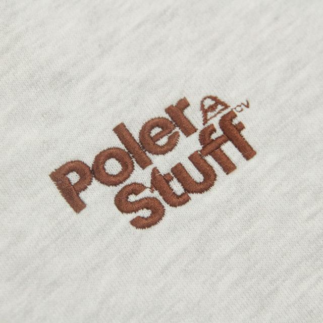ポーラー メンズ スウェット 正規販売店 POLER クルーネック トレーナー POLER STUFF CREW 253MCV0042-AGY ASH GRAY_4
