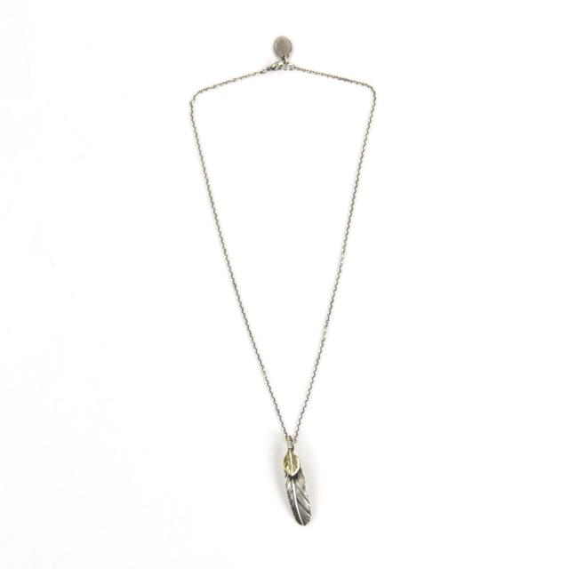 ハリム メンズ レディース ネックレス 正規販売店 HARIM フェザー FEATHER RIGHT S GP HRP123SPBR OX SILVER BR CUSTOM 925 OXIDIZED BLACK NECKLACE SET_1