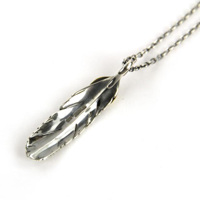 ハリム メンズ レディース ネックレス 正規販売店 HARIM フェザー FEATHER RIGHT S GP HRP123SPBR OX SILVER BR CUSTOM 925 OXIDIZED BLACK NECKLACE SET_3