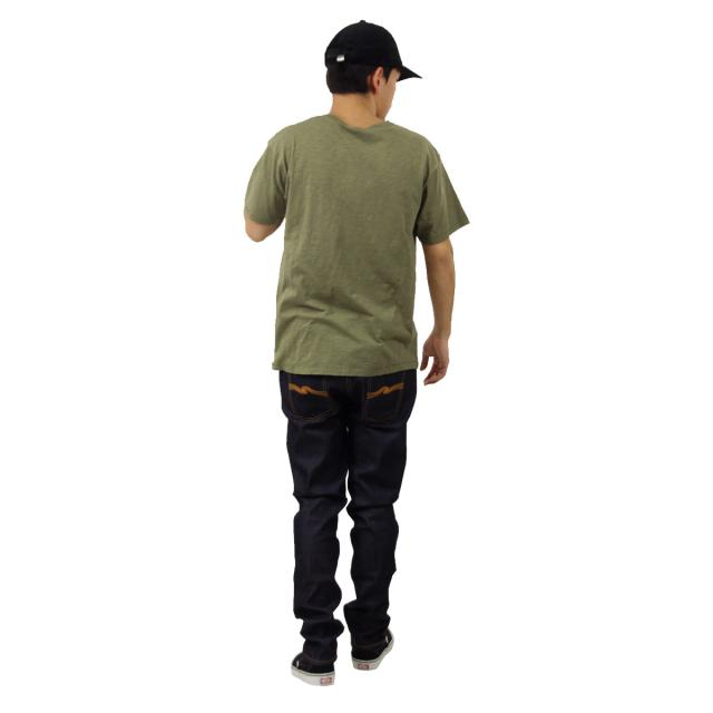 ヌーディージーンズ メンズ 半袖Tシャツ 正規販売店 Nudie Jeans クルーネック シンプル 無地 ROFFE CREW NECK SLUB TEE PALE OLIVE G46 131855 父の日 プレゼント ラッピング_8
